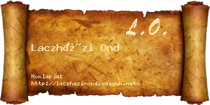 Laczházi Ond névjegykártya