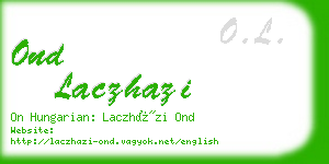 ond laczhazi business card